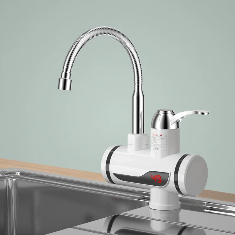 

3-Second Instant Hot Water Kitchen Faucet with Adjustable Temperature Control - Electric On-Demand Boiling Water Tap for Sink