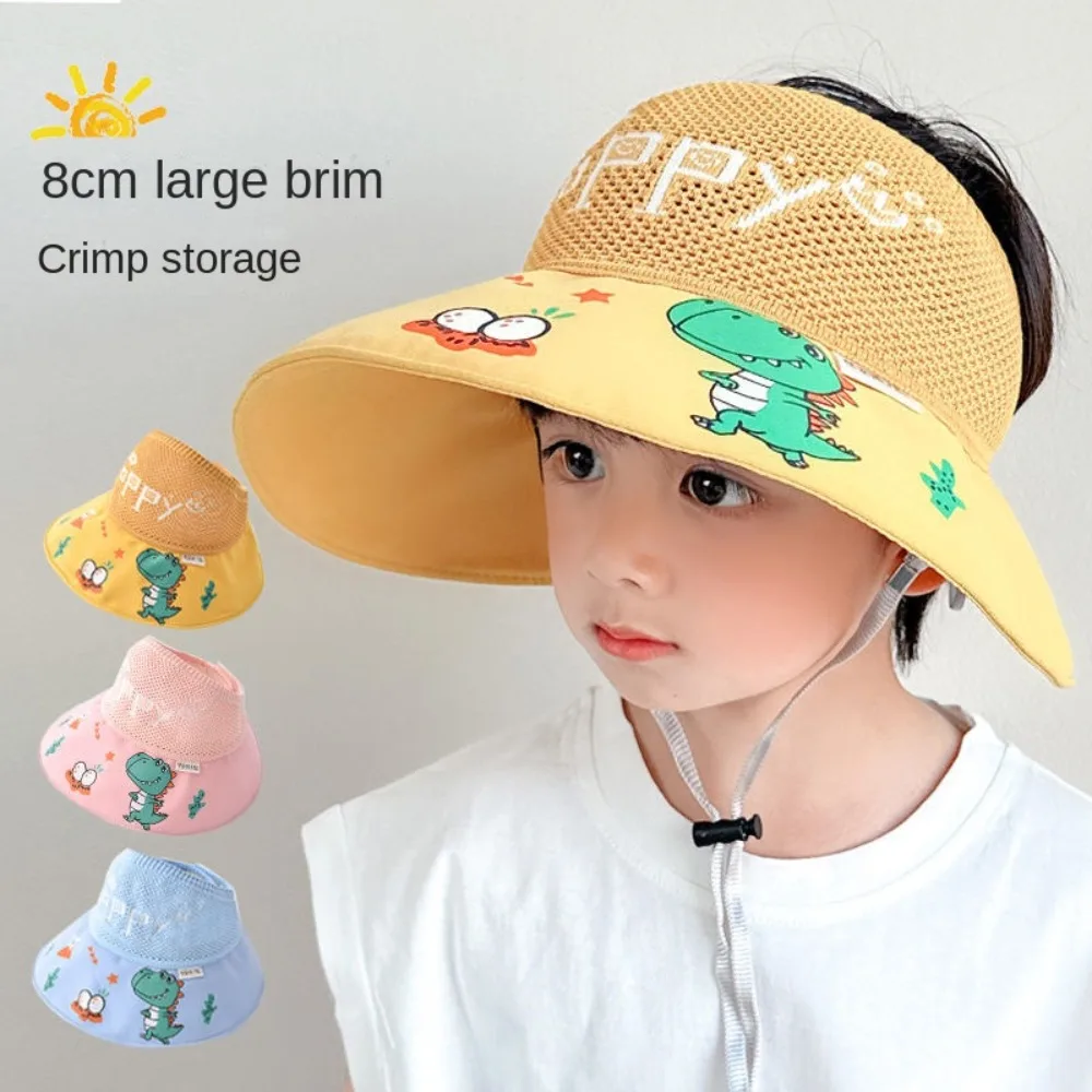 

Anti UV Protection Children Sun Hat Empty Top Breathable Summer Baby Sunhat Wide Brim Comfortable Kids Beach Cap Outdoor