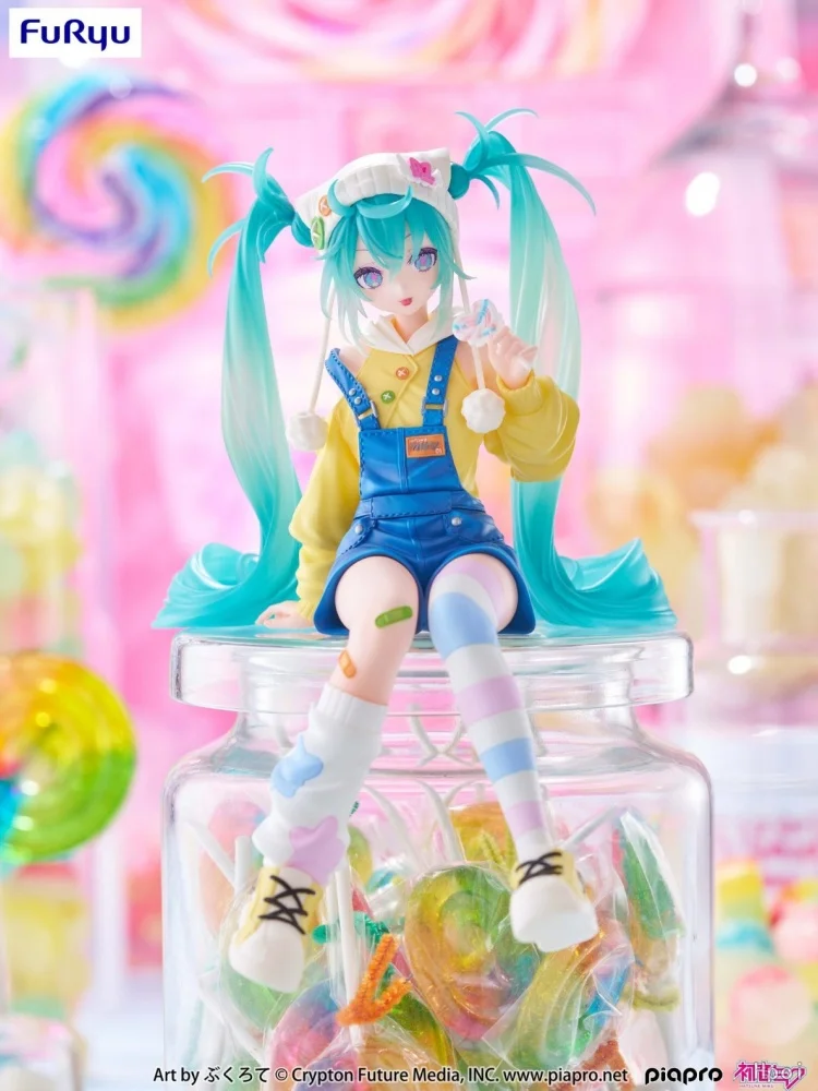 

Furyu Hatsune Miku Candy Heart Lollipop Аниме-игрушка-фигурка высотой 15 см Коллекционная подлинная модель лапши быстрого приготовления пресс-игрушка