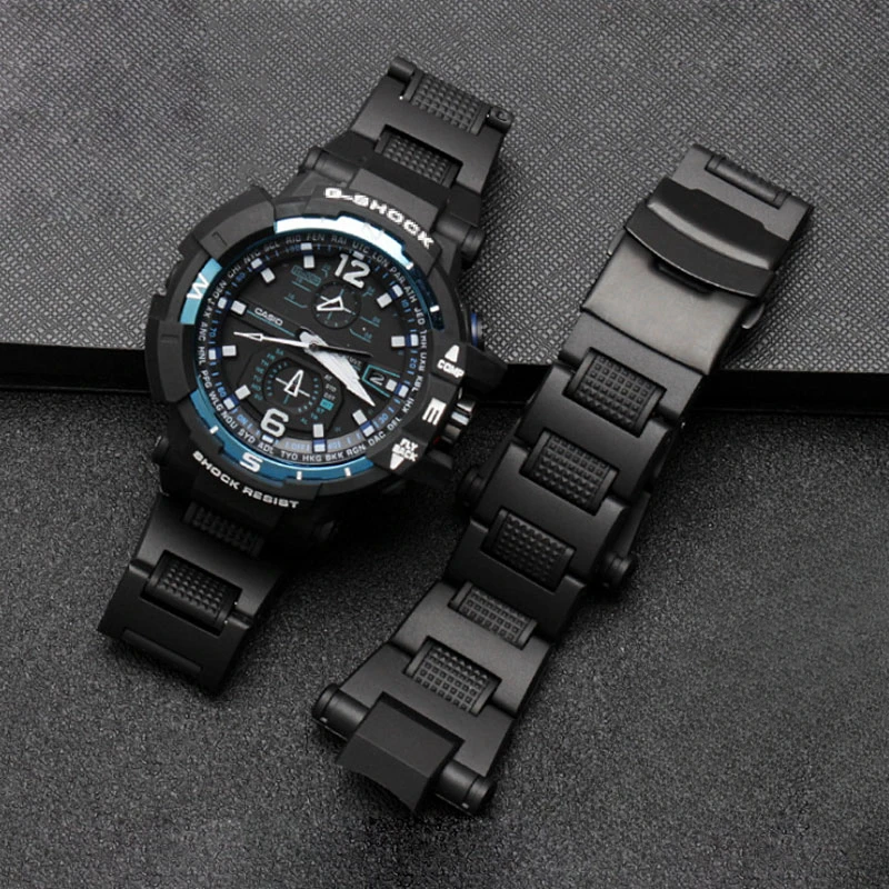 

For Casio Plastic Steel Frosted Sweat-Proof Replace Accessories G-SHOCK GA-1000 1100 Air Fighter GW-A1100 A1000 Watch Strap