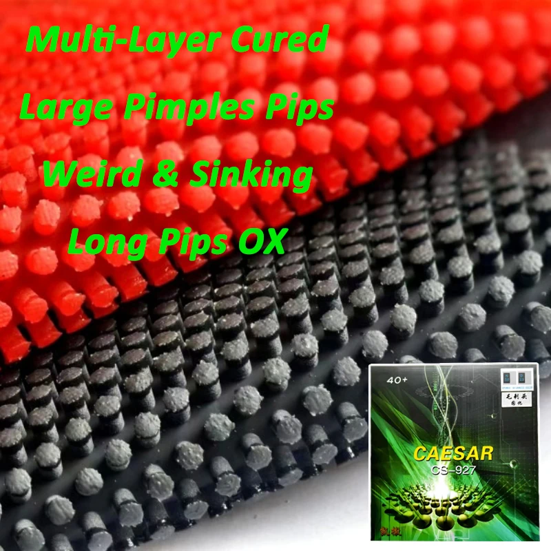

Weird & Sinking Long Pips OX Table Tennis Rubber Multi-Layer Cured Large Pimples Pips Ping Pong Rubber without Sponge Anti-Spin