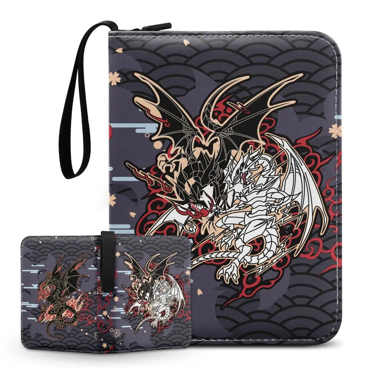 400pcs Red-Eyes Black Dragon Card Book Large Capacity Yu-Gi-Oh! TVG OCG Trading Card Pu Leather Zipper Storage Collection Gifts