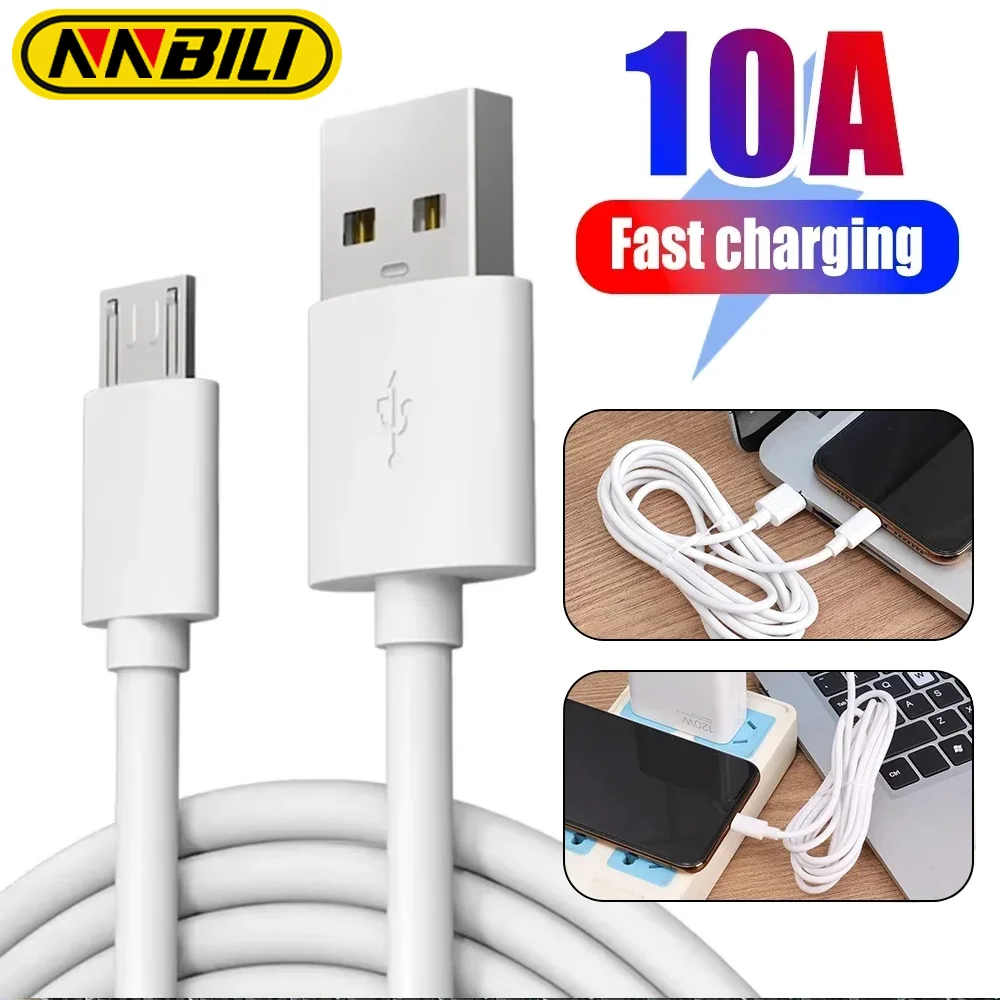 NNBILI 10A Fast Charging Wire Micro USB Mobile Phone Cables Charger Cord for Andriod Xiaomi Redmi Mouse PS4 Micro USB Data Line