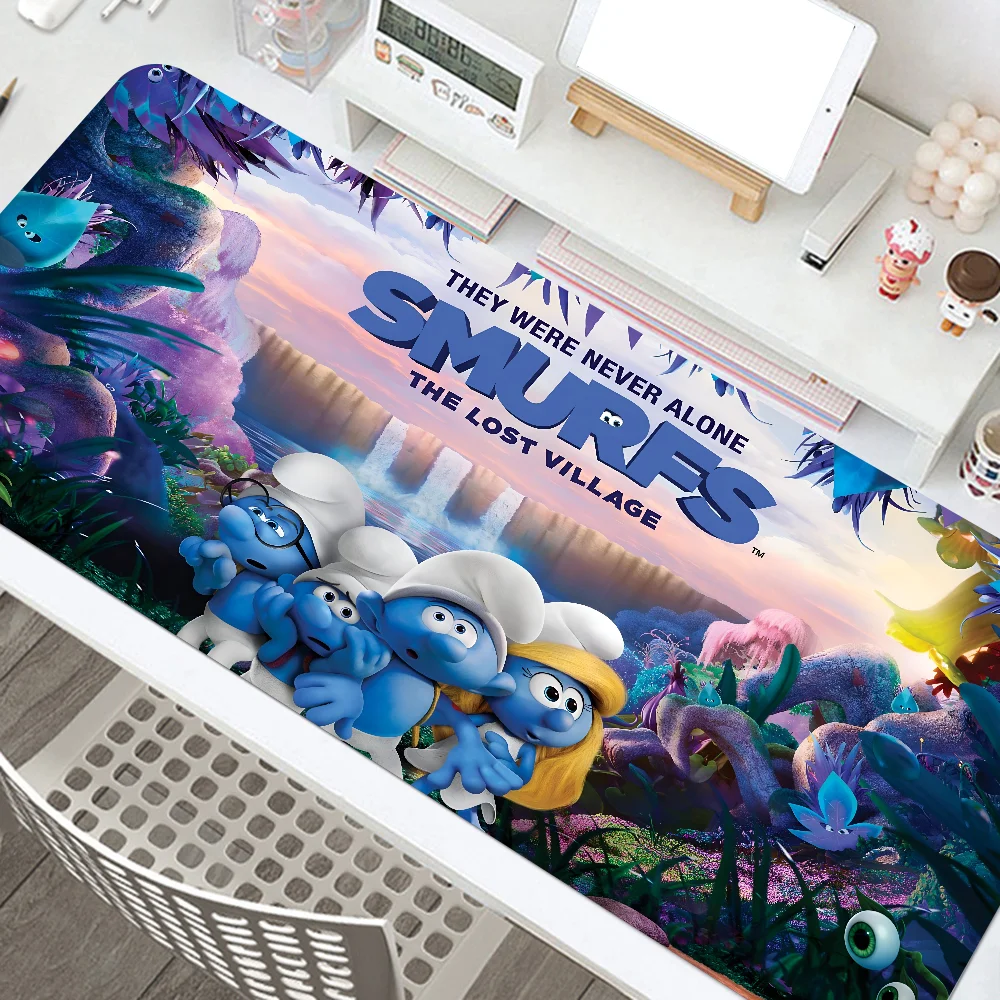 

Cartoon S-Smurfs Mousepad Mouse Mat Desk Mat With Pad Gaming Accessories Prime Gaming XXL Keyboard Pad Padding Mat