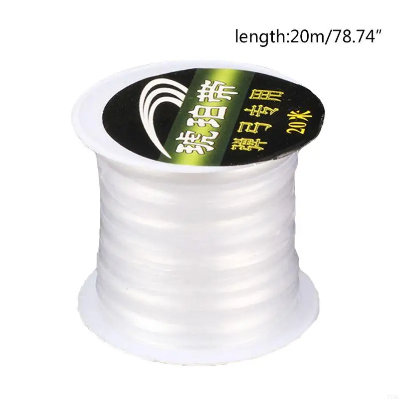 77JA Dải cao su mới buộc màu trắng 20m/65,62ft Độ đàn hồi cao linh hoạt