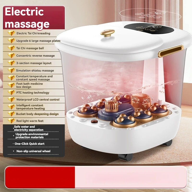 Electric Massage Tub Constant Temperature Foot Bath Tub Home Automatic Heating Foot Bath Magic Massager
