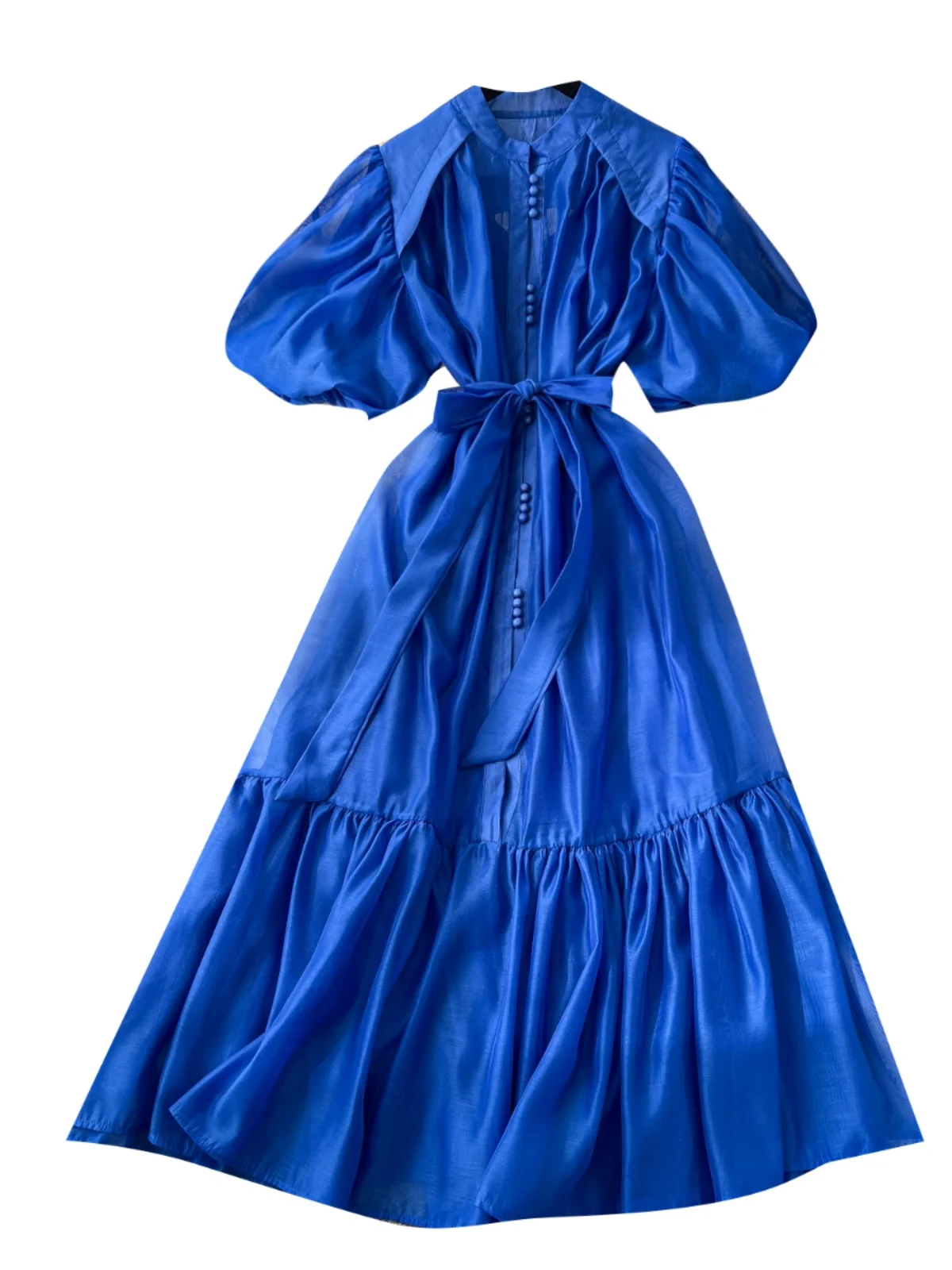 Faionable Lantern Sve Belted Single Button Dr + Ondergoed Tank Lange Rok Set Hoge Taille A-lijn Koreaanse Sle Pendelen