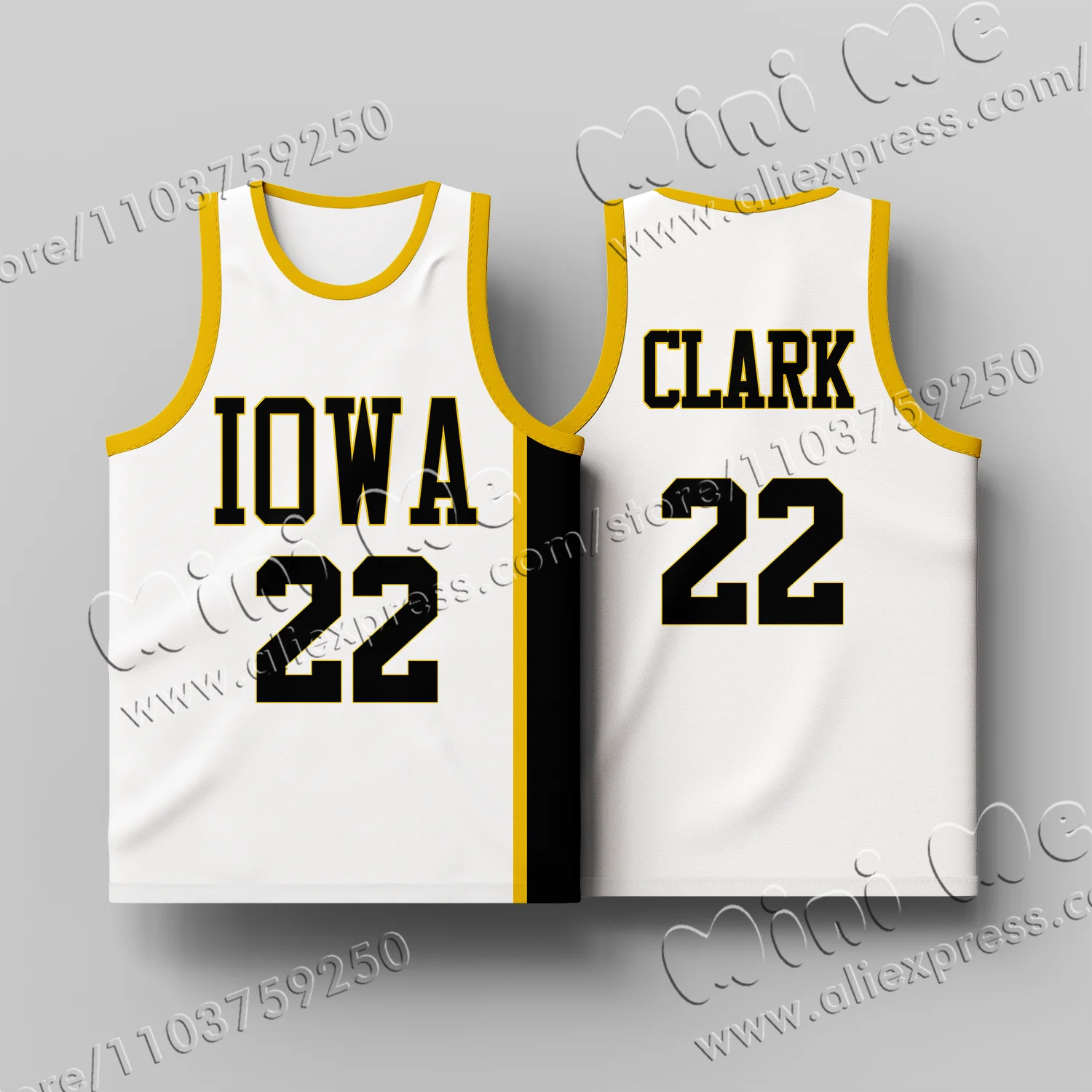 Basketball Jerseys Men Women Oversize 22 Clark Iowa State University Embroidery Sewing Breathable Sports Hip Hop Sportswear