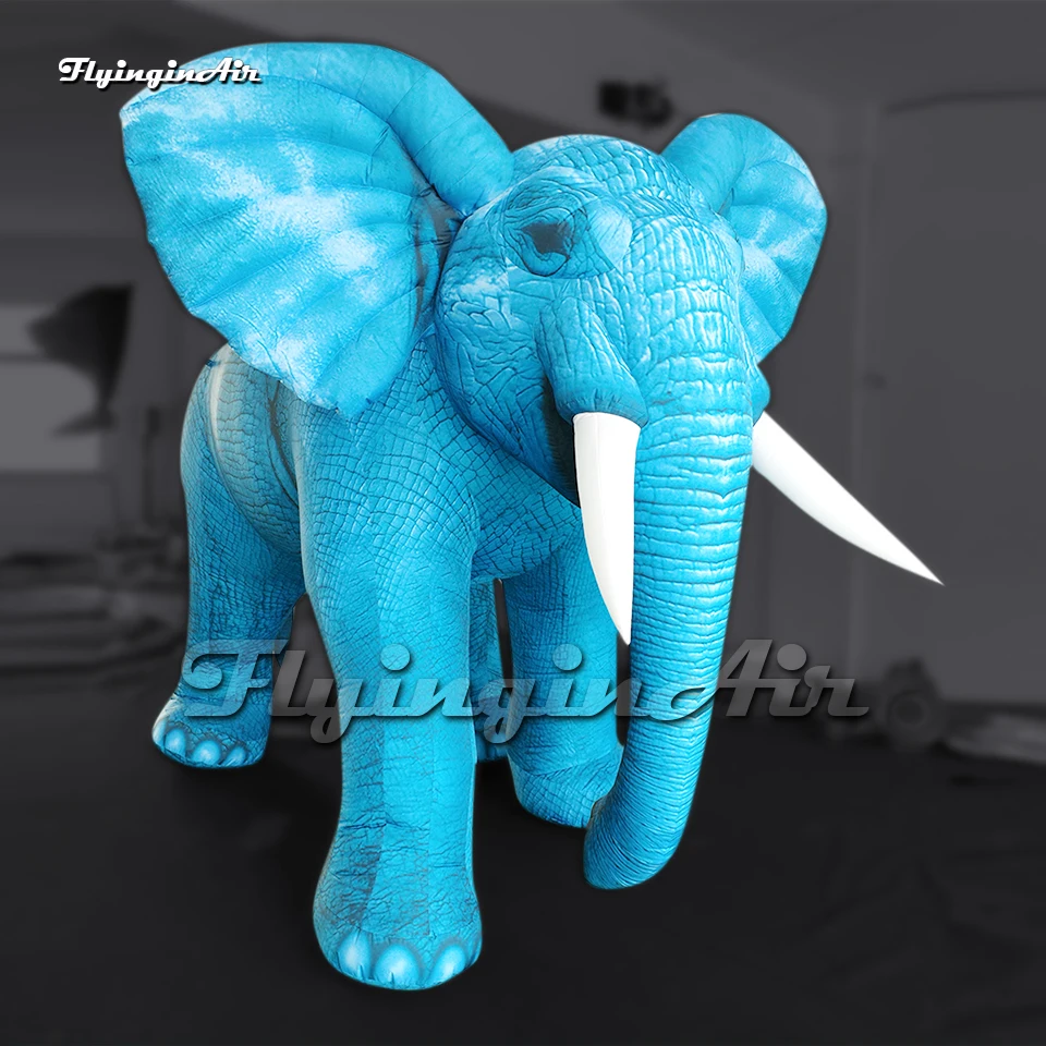 Wonderful Artistic Large Blue Inflatable Elephant Air Blow Up Animal Mascot Balloon For Parade Event