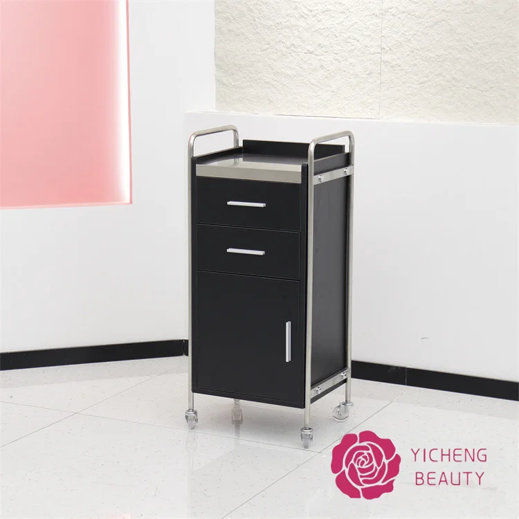 Yicheng Beauty Wholesale Salon Trolley for Modern Hairdressing Equipment 3 Layer Salon Trolley for Beauty Tool Cart for Sale