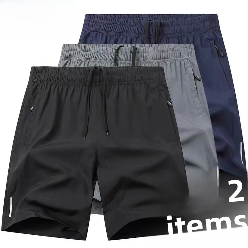 

New 2023 Men's Summer Spor Ice Silk orts Loose Casual Large Size Thin Qui Dry Breathable Running Pants Straight Leg