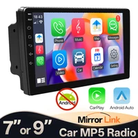 Hippcron 7/9 pulgadas Radio de coche 2 Din inalámbrico Android Auto Carplay reproductor Multimedia Bluetooth IPS pantalla táctil receptor de Audio FM