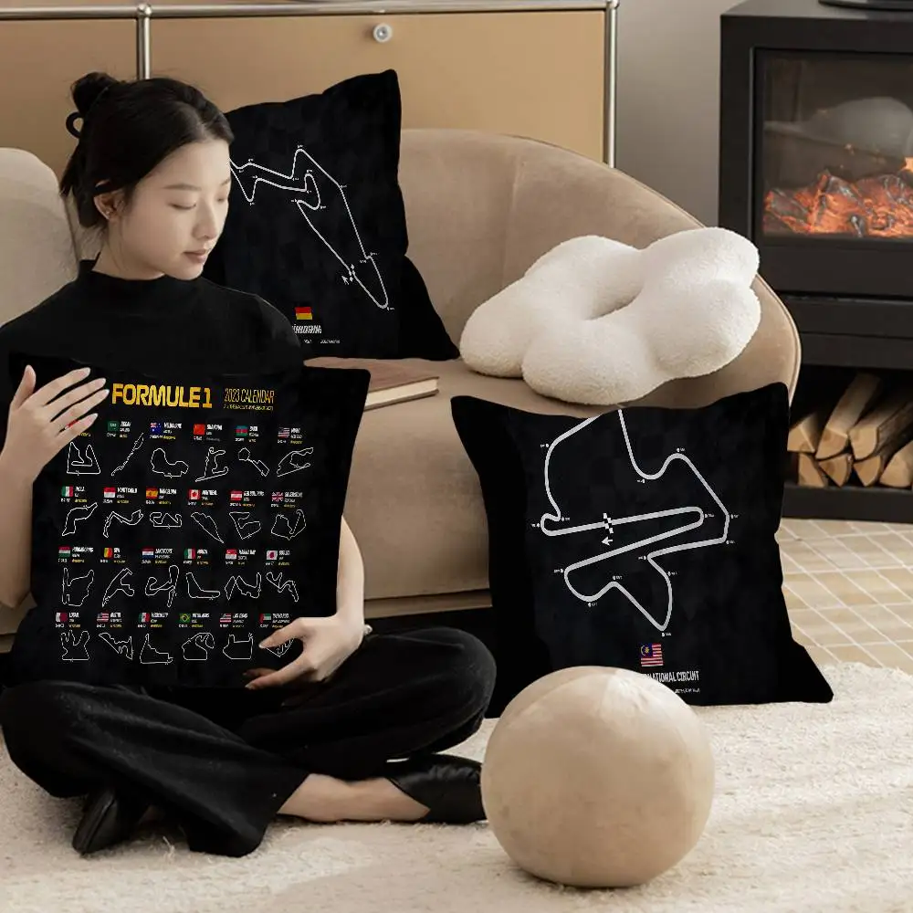 N-Nurburgring F-F1 I-International Track Pillow Anime Kissen Sofa Bett Kopf Kissenbezug Kissenbezug 45x45 cm Mode