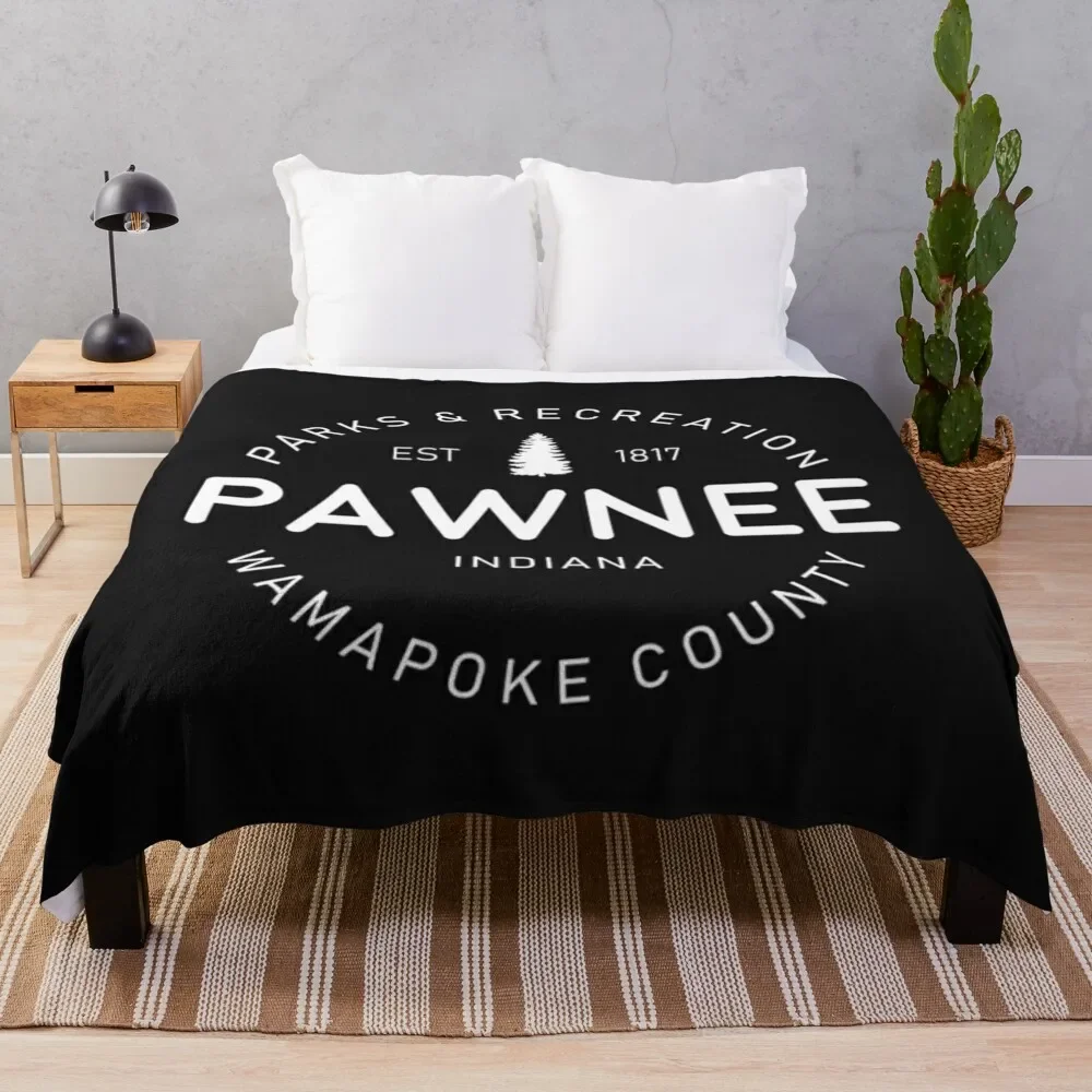 

Pawnee T-Shirtparks and recreation Pawnee Throw Blanket Anti Shedding Soft Fuzzy Blanket for Home