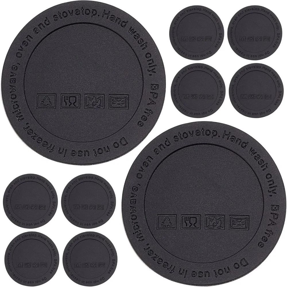 50mm Rubber Bottoms Protective Anti-Slip Silicone Bottom Self Adhesive Skinny Tumbler Coaster Bottoms for Sublimation Wine