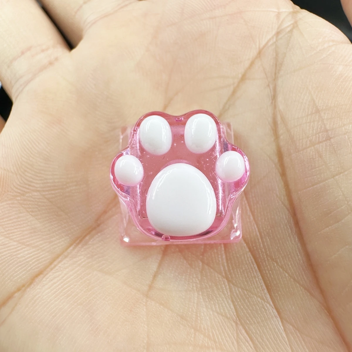 Kk-cokio Translucent cute Cat Claw Key Cap, Cross shaft, Mechanical keyboard key Cap, Key cap decoration accessories,