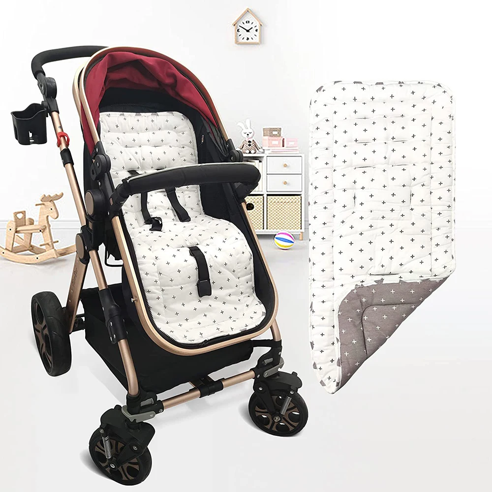 Alfombrilla cómoda de algodón para carrito de bebé, cojín para silla de coche, accesorios para niños