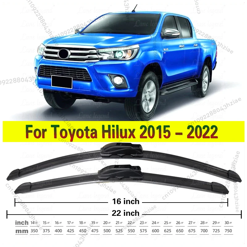 Auto Front Wischer Klinge Für Toyota Hilux 2015 2016 2017 2018 2019 2020 2021 2022 Windschutzscheibe Windschutzscheibe Windows Scheibenwischer AN 120 AN130