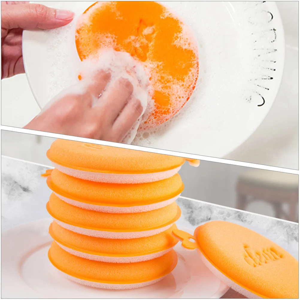 

5Pcs Dish Cleaning Sponge Kitchen Scrubbing Sponge Non-Scratch Reusable Multi-Purpose Cleaning Pad