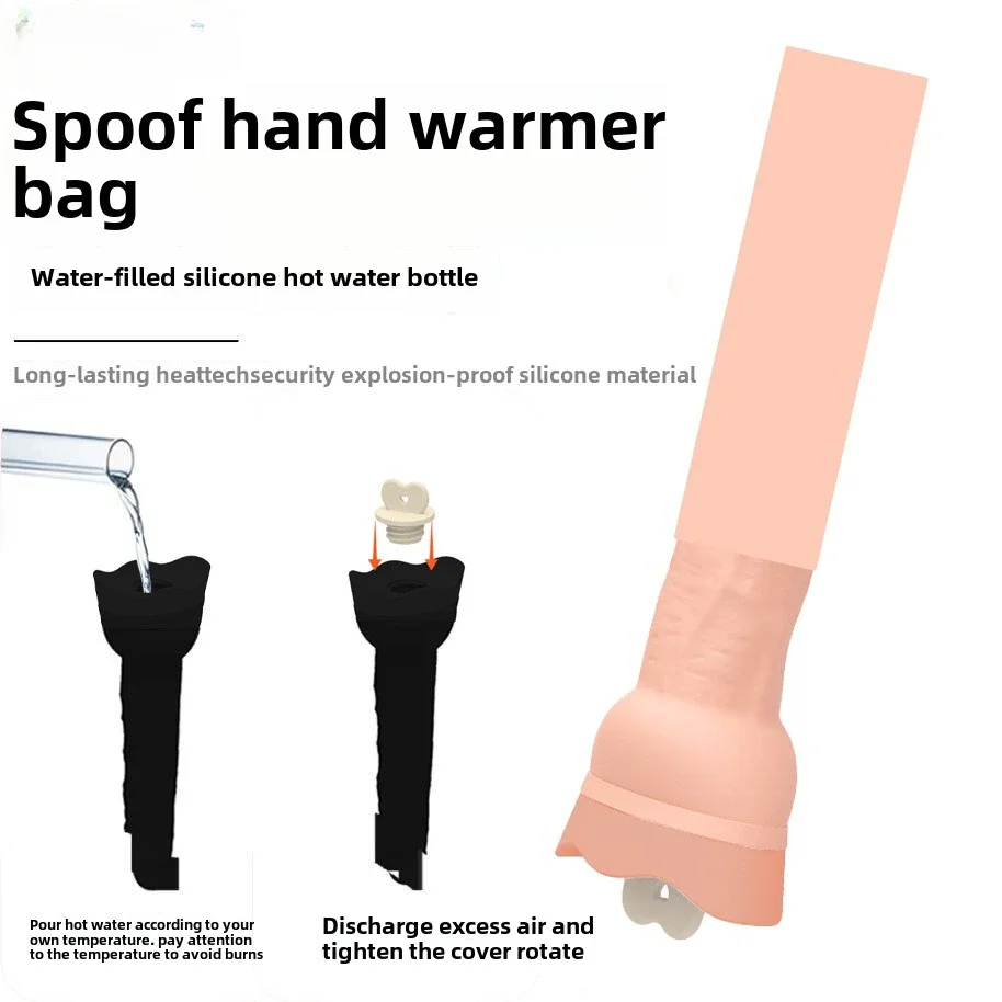 

Heated Water Bag with Prank Shape – Fun Winter Water Squishy Bag for Hands and Belly Relief