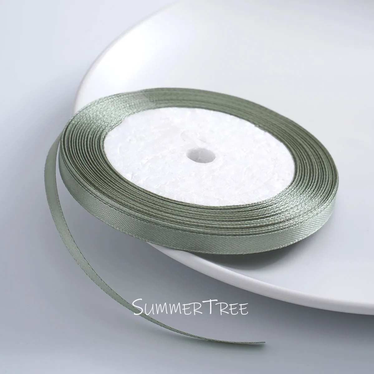 Satinband 6mm 22,8 Meter 1/4 Zoll 25 Yards Geschenkverpackung Schleifen Bastelmaterial Hochzeit Party Heim Weihnachtsdekoration – Detail 3