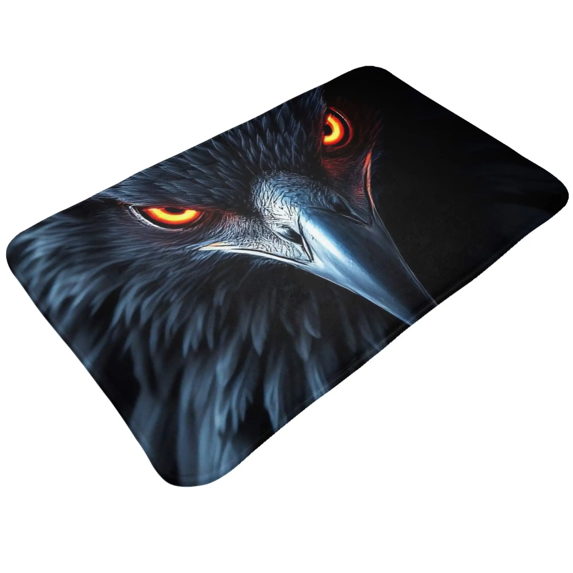 Dark Fierce Raven Bird Graphic Doormat Bedroom Kitchen Mat  Outdoor Home Decor