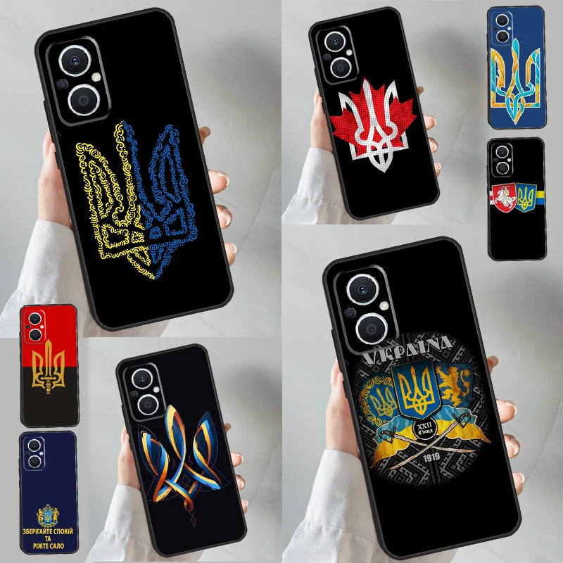 Ukraine Tryzub Flag Case For OPPO Reno 2Z 4Z 5Z 8T 3 4 5 6 7 8 Lite OPPO Find X2 X3 X5 X6 Pro Lite Neo Cover