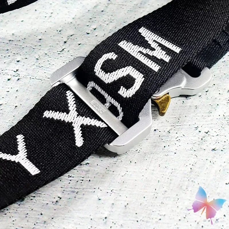 Hiphop Street 1017 ALYX 9SM Belt Unisex Metal Buckle Black Ribbon