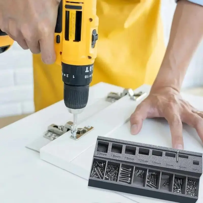 M3 Bolt Screw Length Sorter Tray 3D Printed Portable Practical Small Hardware Organizer Kit For Toolbox
