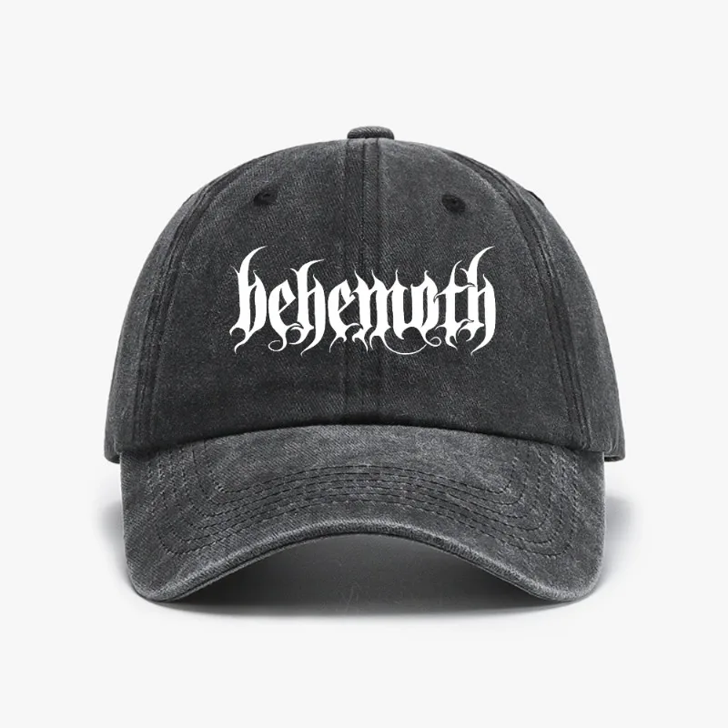 

Dark metal band Behemoth Vintage Washed Baseball Cap fashion casual sports hats Adjustable cowboy Soft hat