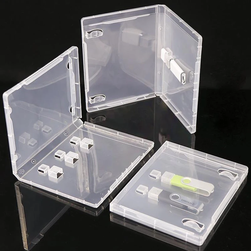 14mm Thick  for USB Blu-ray CD DVD Heavy Duty Protective Organizer Box Transparent Plastic Storage Case - view 2