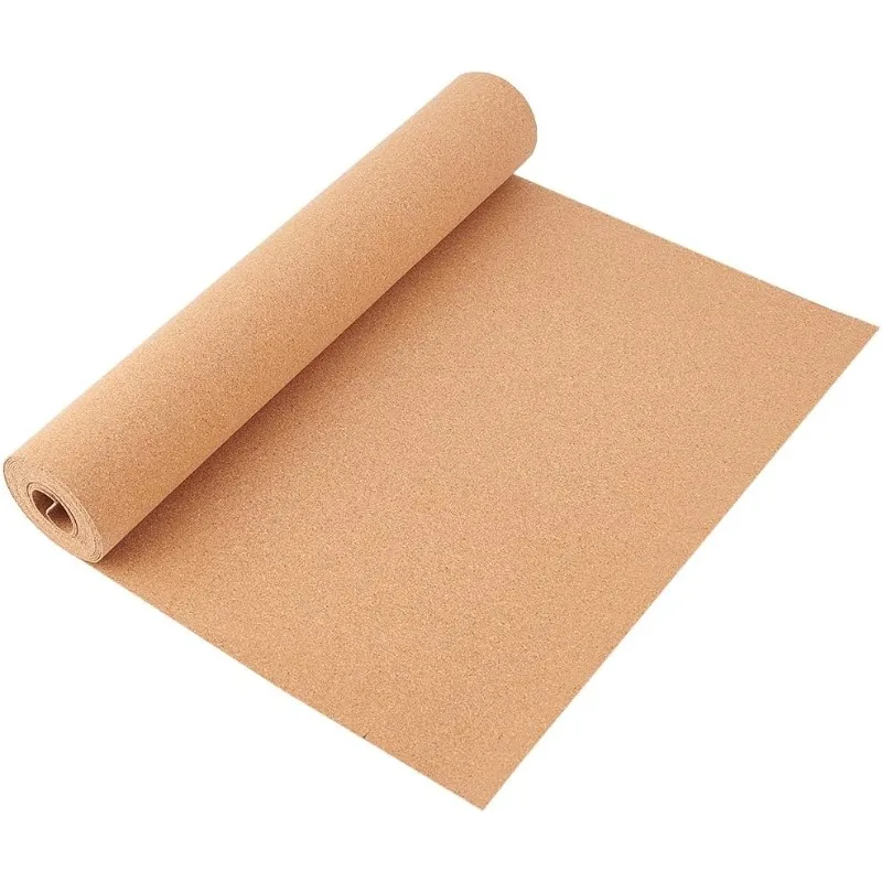 137.8x15.7 Inch Cork Board Roll 1mm Thick Rectangular Natural Cork Piece Cork Sheet Roll for Bulletin Boards Wall Decorations