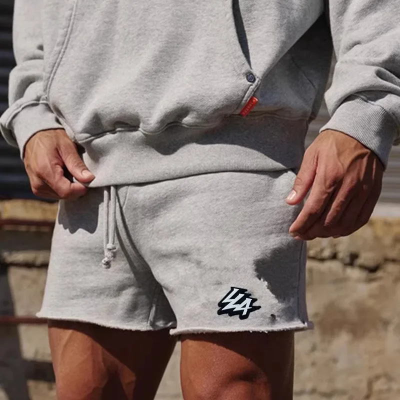 

Стильные спортивные шорты из хлопка для тренировок и активного отдыха, прямой крой, весна-лето