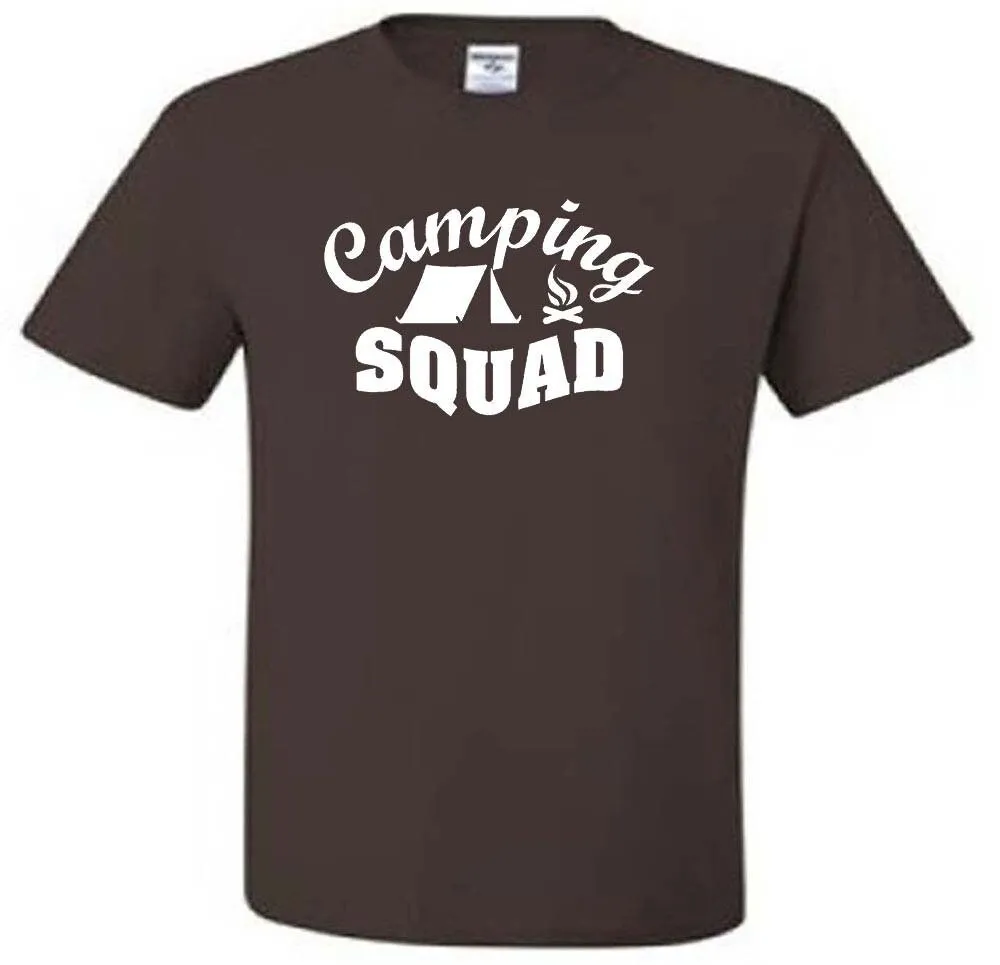 Camping Squad Outdoor Family Fun Backwoods Tents Campfires Woods Life T Shirt