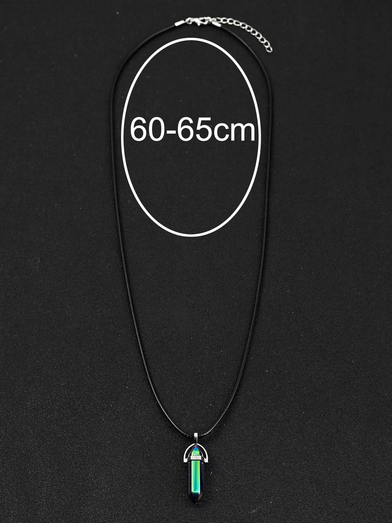 7PCS/A Set of Fashion Simple Crystal Hexagonal Column Necklaces, Healing Crystals, Women's Necklaces, and Men's Necklace image 6
