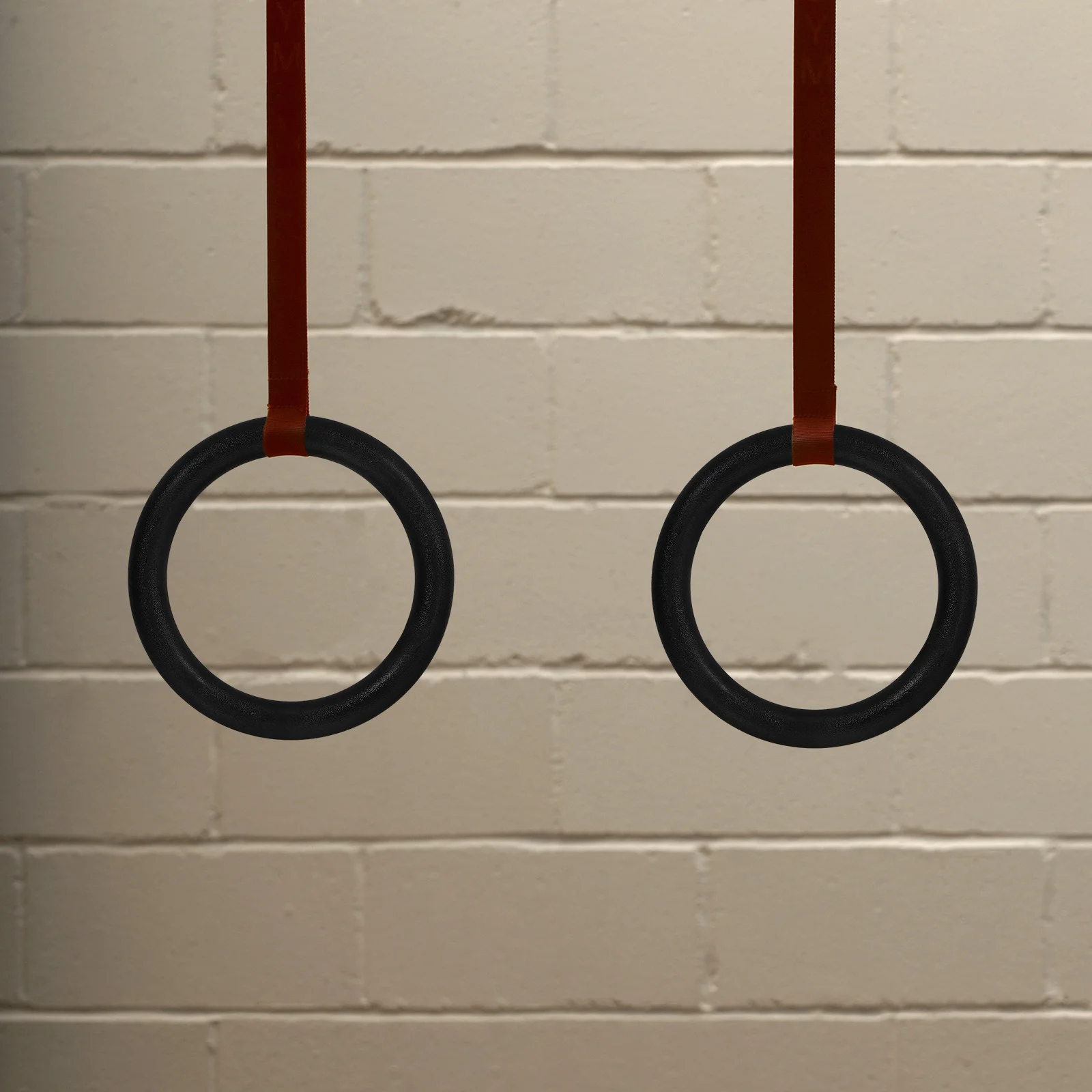 

2pcs Fitness Black Adjustable Gymnastic Rings For Full Body Workout Muscle Strength Training Exercise Equipment Pullups Dips