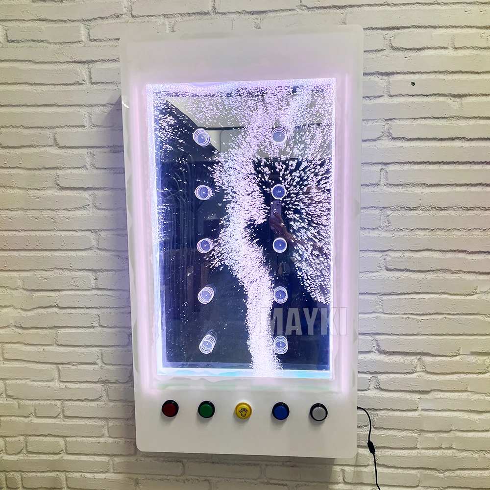 Sensory Water Bubble Tube Wall Panel LED Light Color Changing Acrylic Wall Bubble Panel Sensory Toys for Autistic Children