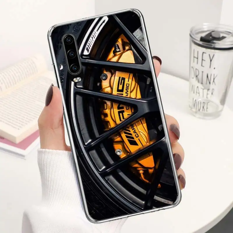 Sports Car Wheel Tire Speed Coque Phone Case For P30 P40 Lite P20 P10 P50 Mate 20 30 40 10 Pro Luxury Pattern Customized Soft Co