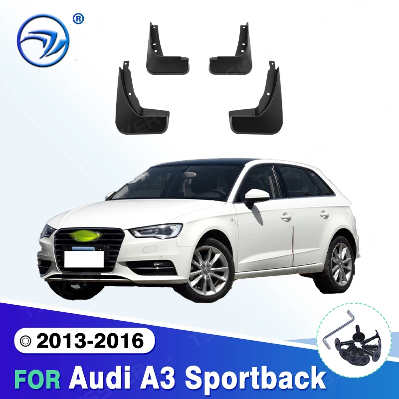 For Audi A3 Sportback 2013 2014 2015 2016 Fender Mudflaps Splash Guards  Mudguards Mud Flaps car Accessories