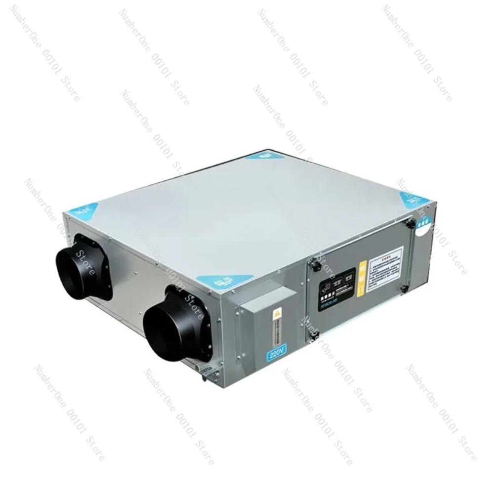 Commercial full heat exchanger single/dual flow purification fresh air fan exhaust integrated fresh air exchanger