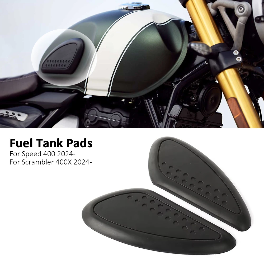 New Motorcycle Rubber Fuel Tank Sticker Pad Anti Slip Traction Decal Kit For Speed SPEED 400 For Scrambler 400X 2024 2025