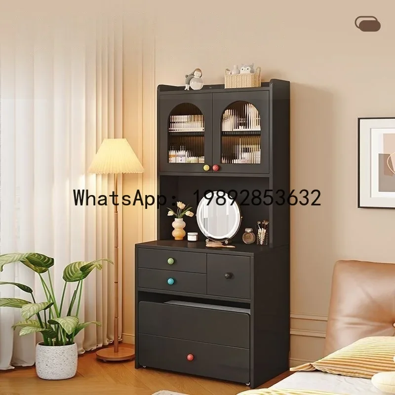 H5.14 solid wood dressing table bedroom makeup table bedside storage cabinet makeup table two-in-one storage cabinet