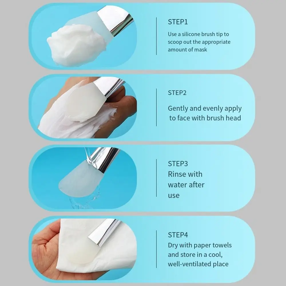 7Pcs DIY Silicone Mask Brush Set Soft Mask Applicator Facial Mud Mixing Brush Foundation Liquid Tools Skin Care Tools