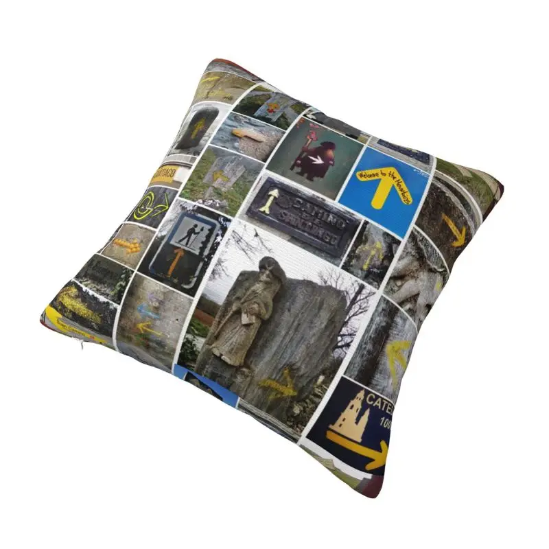 Custom The Arrows Of The Camino De Santiago Pillow Case 45x45cm Modern Cushion Cover Soft Pillowcase