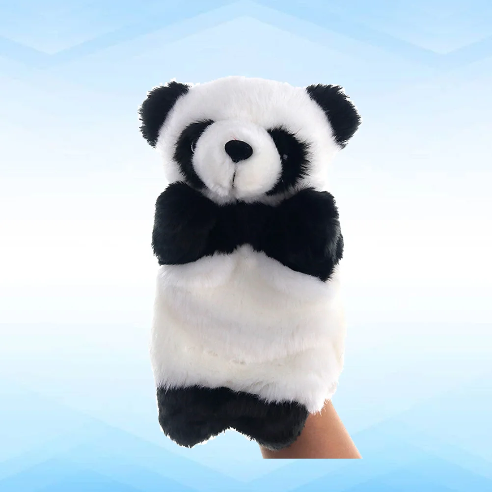 Mainan Panda menggemaskan, mainan tangan untuk anak-anak, boneka dongeng, properti pertunjukan