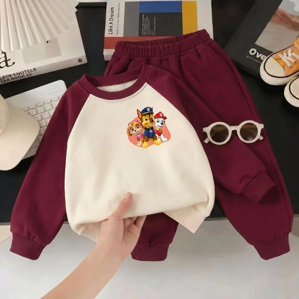 Autumn Boys and Girls Casual Sweatshirt + Long Pants 2piece Sets Kids Fashion Sweatsuit Long Sleeve Clothes Set Child Tracksuit