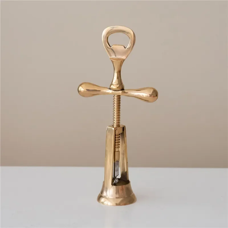 Vintage Gold Bottle Opener Retro Metal Wine Key Bar Tool Decorative Home Cabinet Ornament High Quality Multifunctional