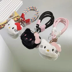 Sanrio Hello Kitty Mobile Phone Chain Hanging Rope Wrist Strap Cellphone Accessory Lanyard Girl Keychain Pendant Jewellery Charm