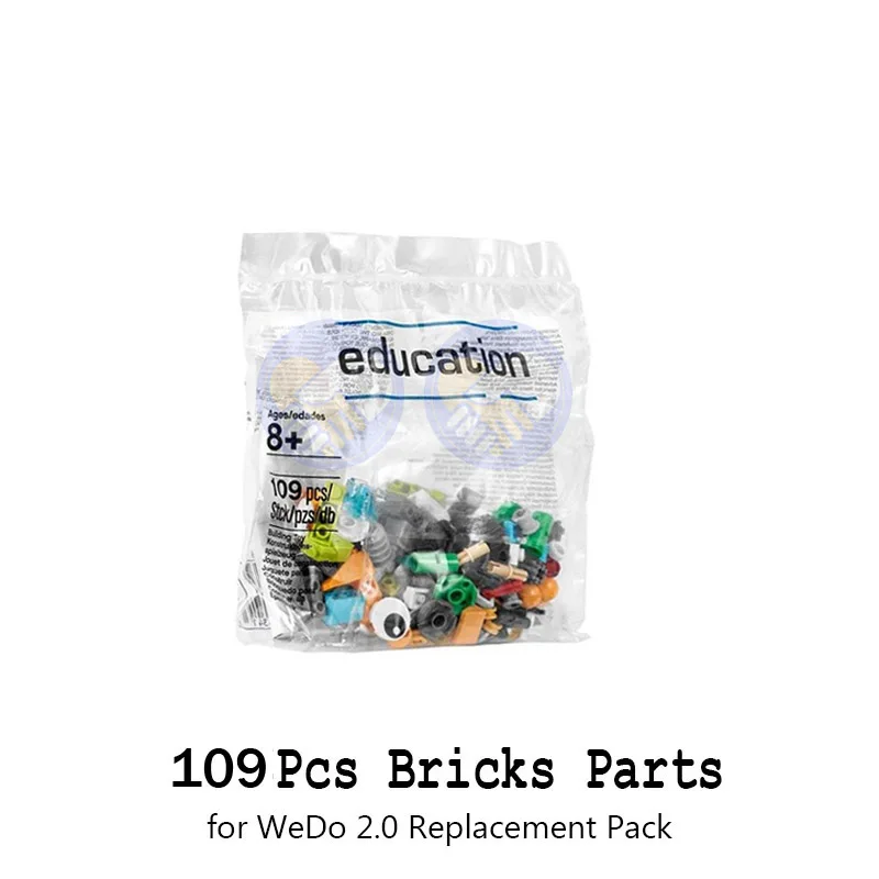 109Pcs/lot Technical Bricks Parts WeDo 2.0 Replacement Pack Building Blocks Bulk Spare Set Toys Compatible 45300 WeDo Core Set