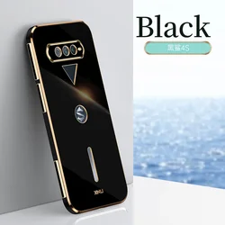 Straigh Gold Edge Liquid Silicone Case For Xiaomi Black Shark 4 BlackShark 4 5 4s Pro Soft  Shockproof Phone Cover Coque Funda